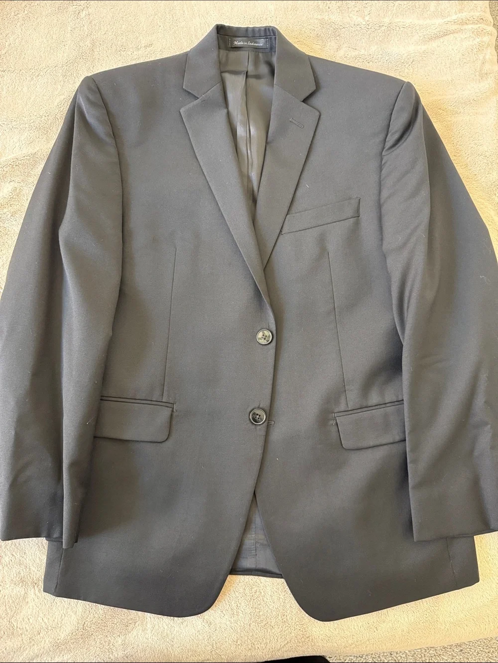Calvin Klein Black Men's Two-Button Blazer - 36S